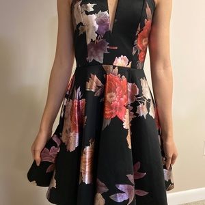 Floral black Charlotte Russe short dress